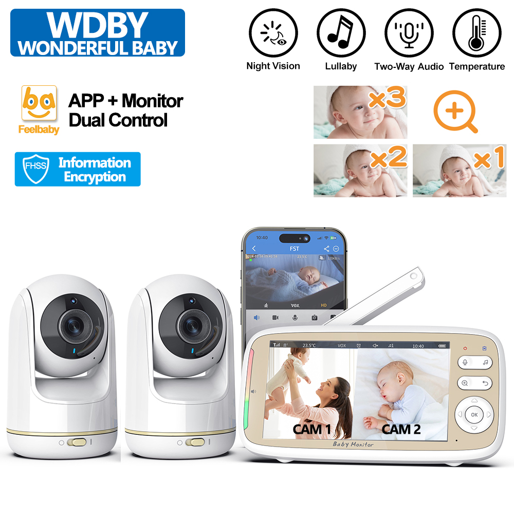 Audio X Music - VB803 PRO Baby Monitor,con 2pcs Zoom