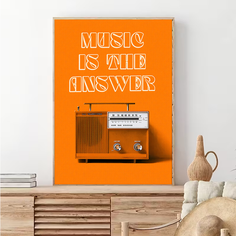 Audio Music Background Free - Cuadro Decorativo de Lienzo sin Marco