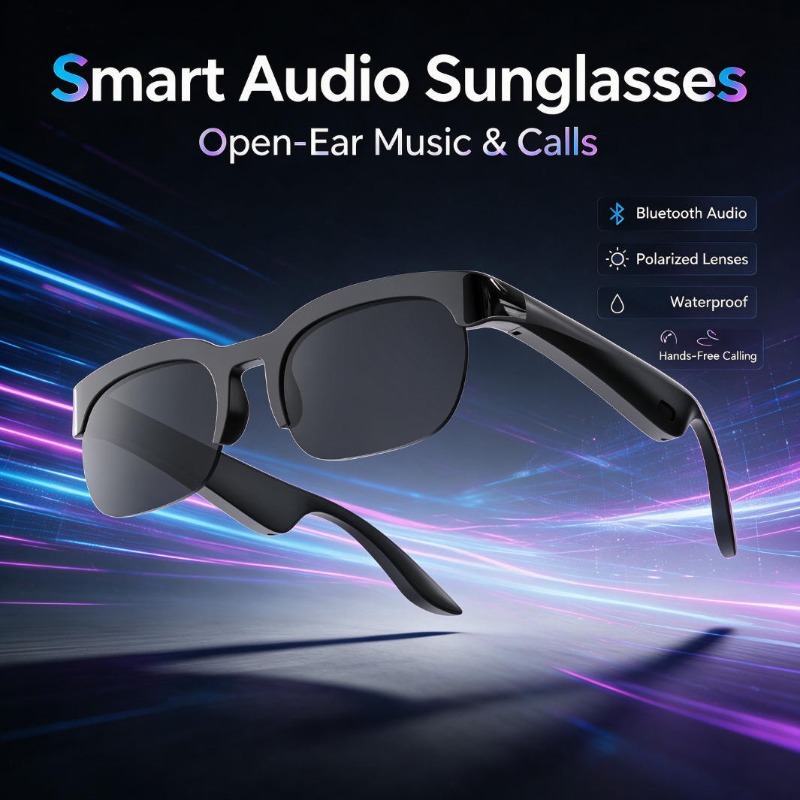 Audio Music For Video - Gafas de sol inteligentes con audio,