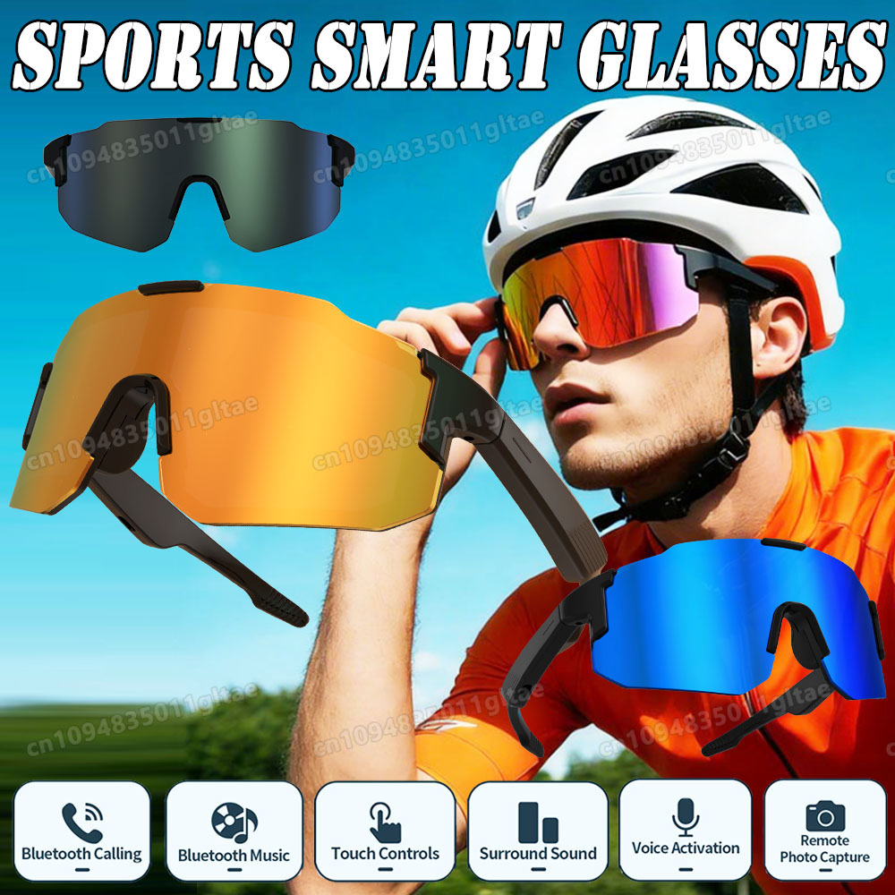 Audio Music For Video - Gafas Inteligentes de Ciclismo con Cámara,