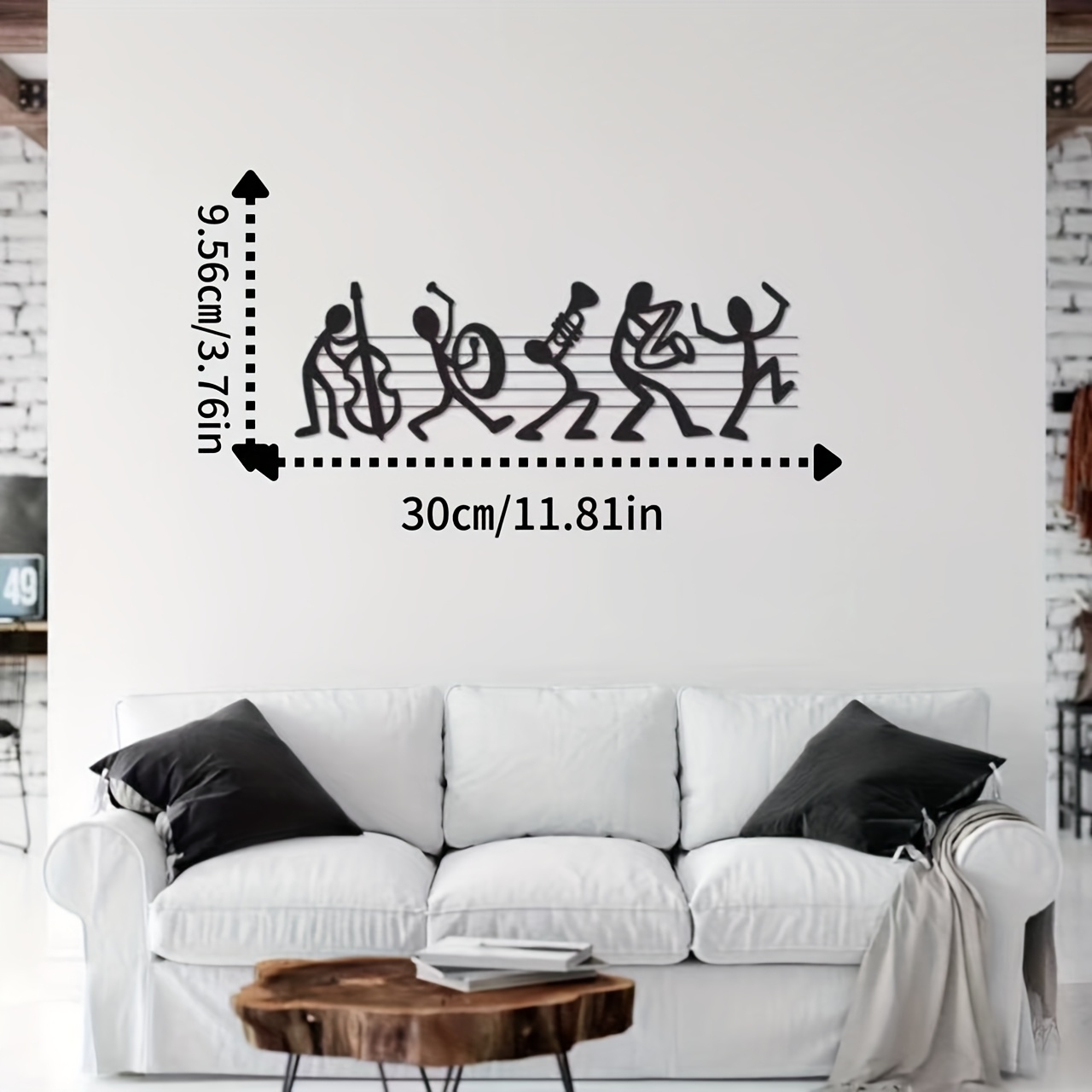 Audio Music Live - Arte de Pared Metálico con Notas