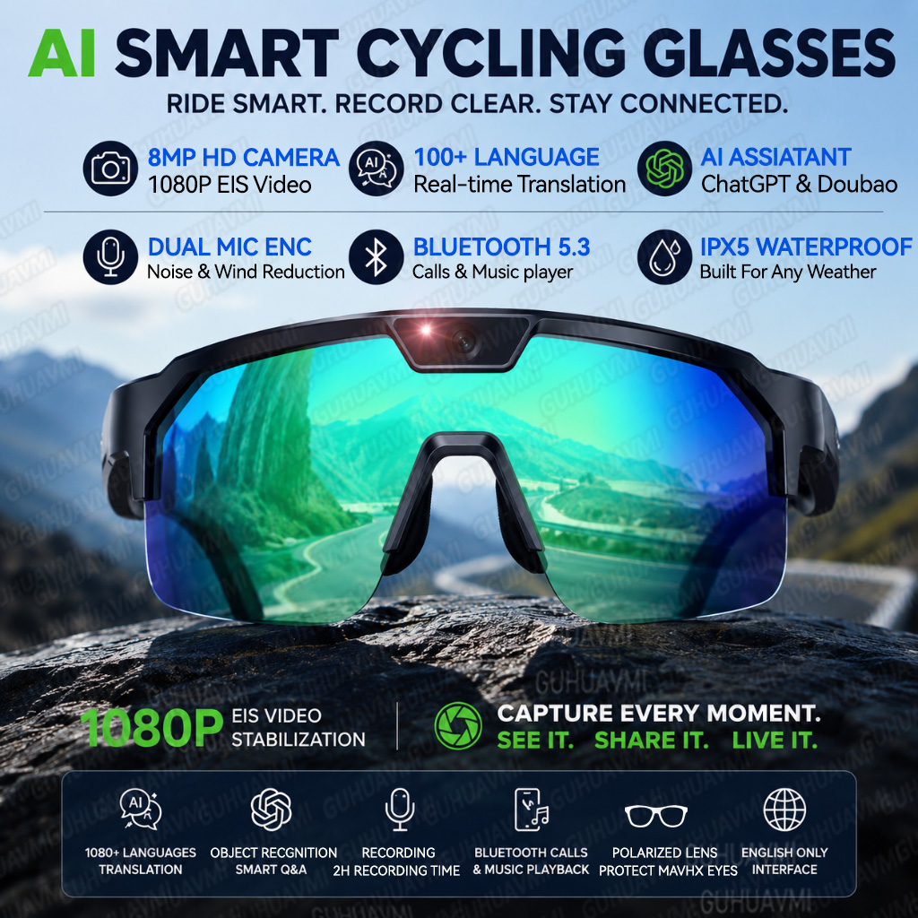 Audio Music For Video - Gafas Inteligentes 2026 Actualizadas con Cámara