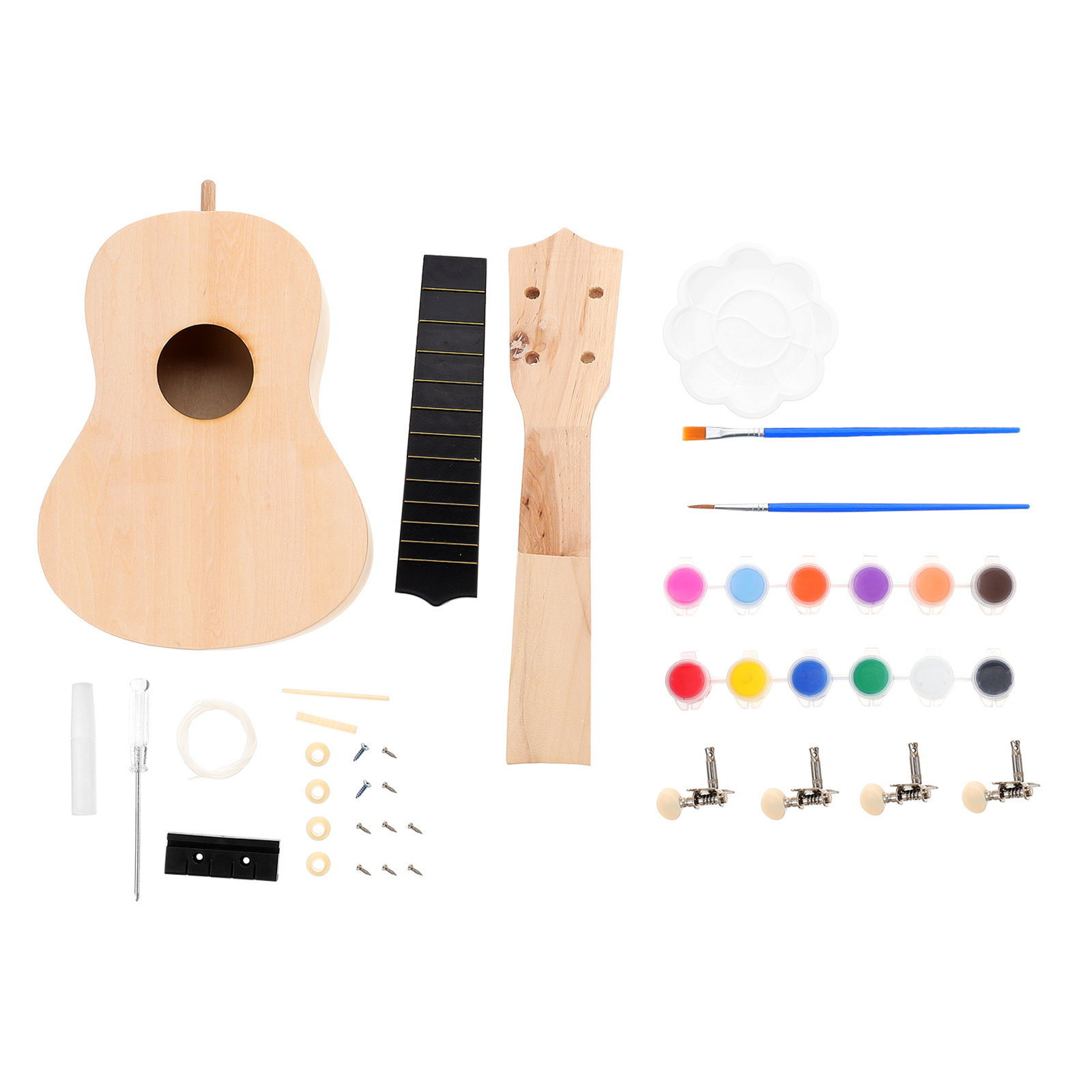 1 Set de Kit de Ukelele DIY He - Ukulele Beginner Kit reseña y precio