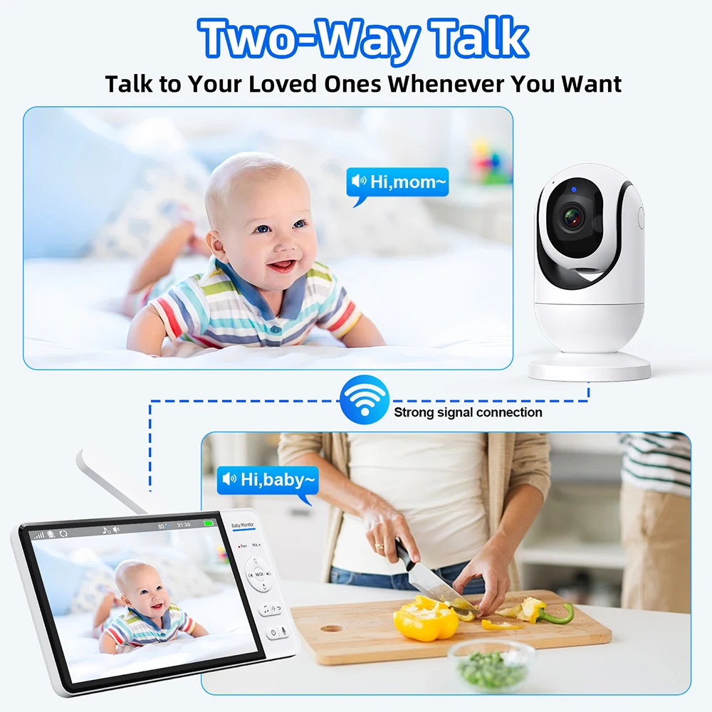 Monitor de bebé sin WiFi de 7  - Audio Music For Video reseña y precio