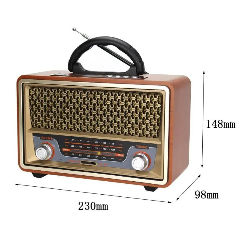 Radio Portátil Retro de Madera - Audio X Music reseña y precio