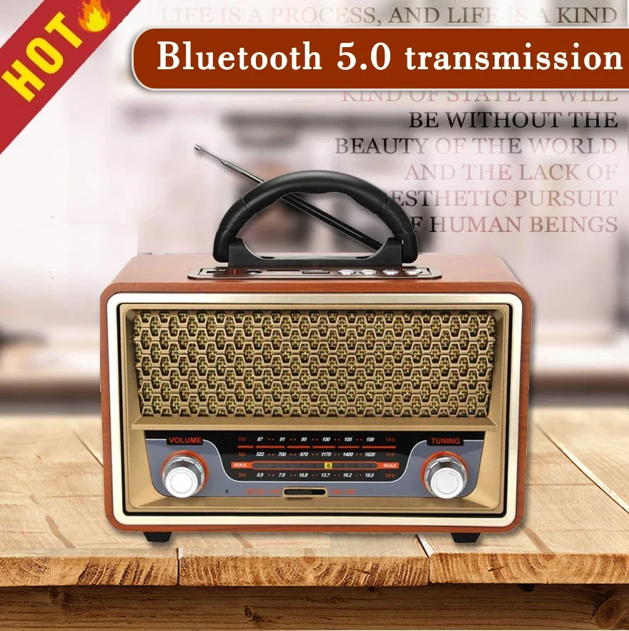 Radio Portátil Retro de Madera - Audio X Music reseña y precio