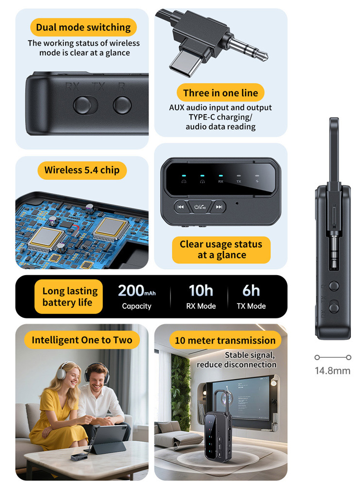 Noticias 2 en 1 Bluetooth 5,4  - Audio Music News reseña y precio