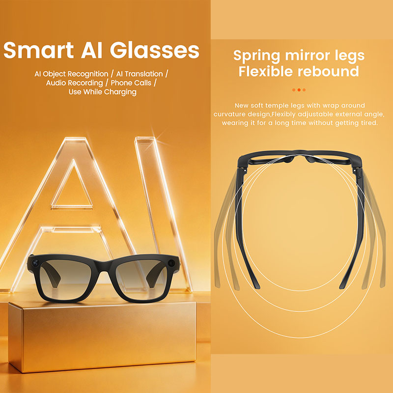 Gafas Inteligentes con IA, Cám - Audio Music For Video reseña y precio