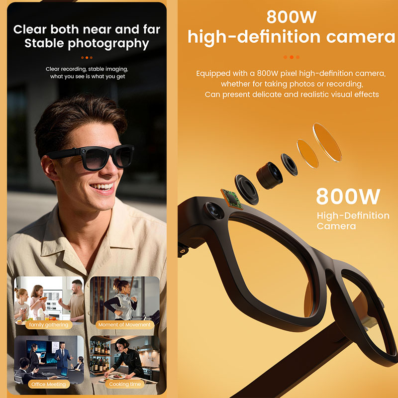 Gafas Inteligentes con IA, Cám - Audio Music For Video reseña y precio