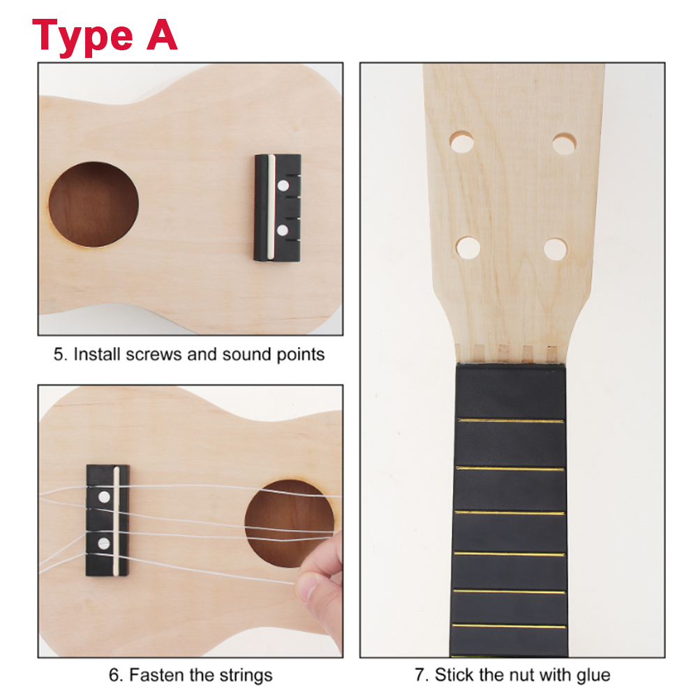Ukelele DIY, Kit de 21 pulgada - Ukulele Beginner Kit reseña y precio